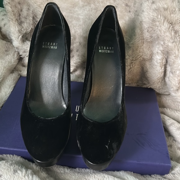 Stuart weitzman heels in rowswoon smoke velvet - Picture 2 of 5